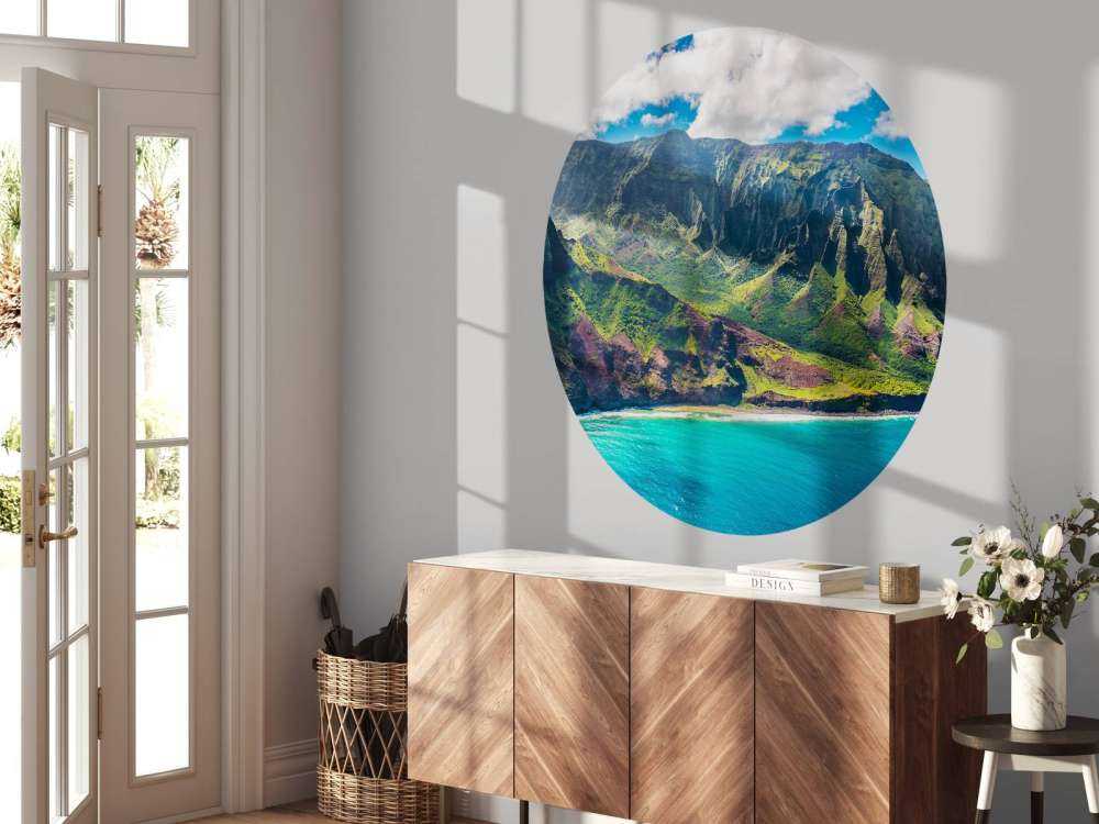 Mountains along the coast