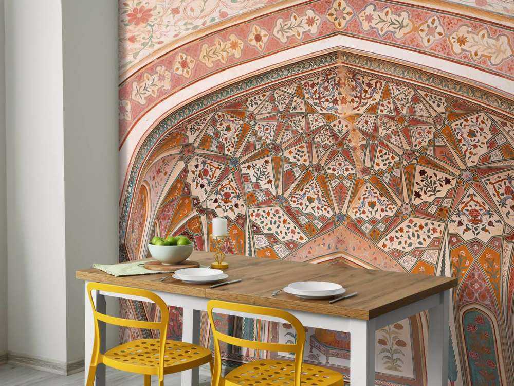 Richly painted Indian arch