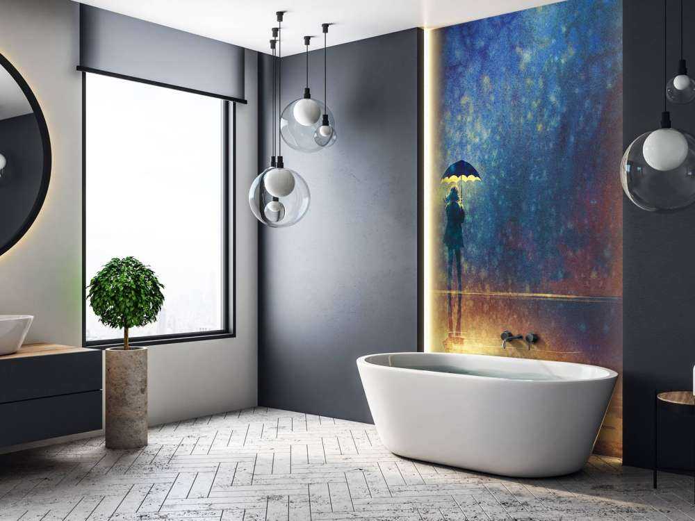 Lonely girl in the rain