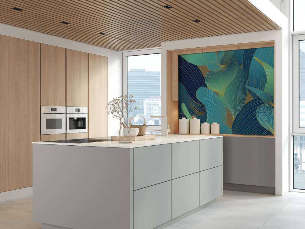 Blue and green leaves