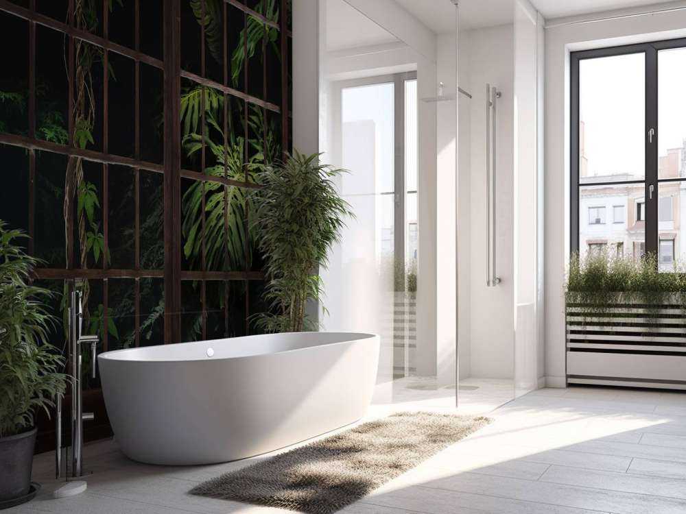 Botanical plants behind windows