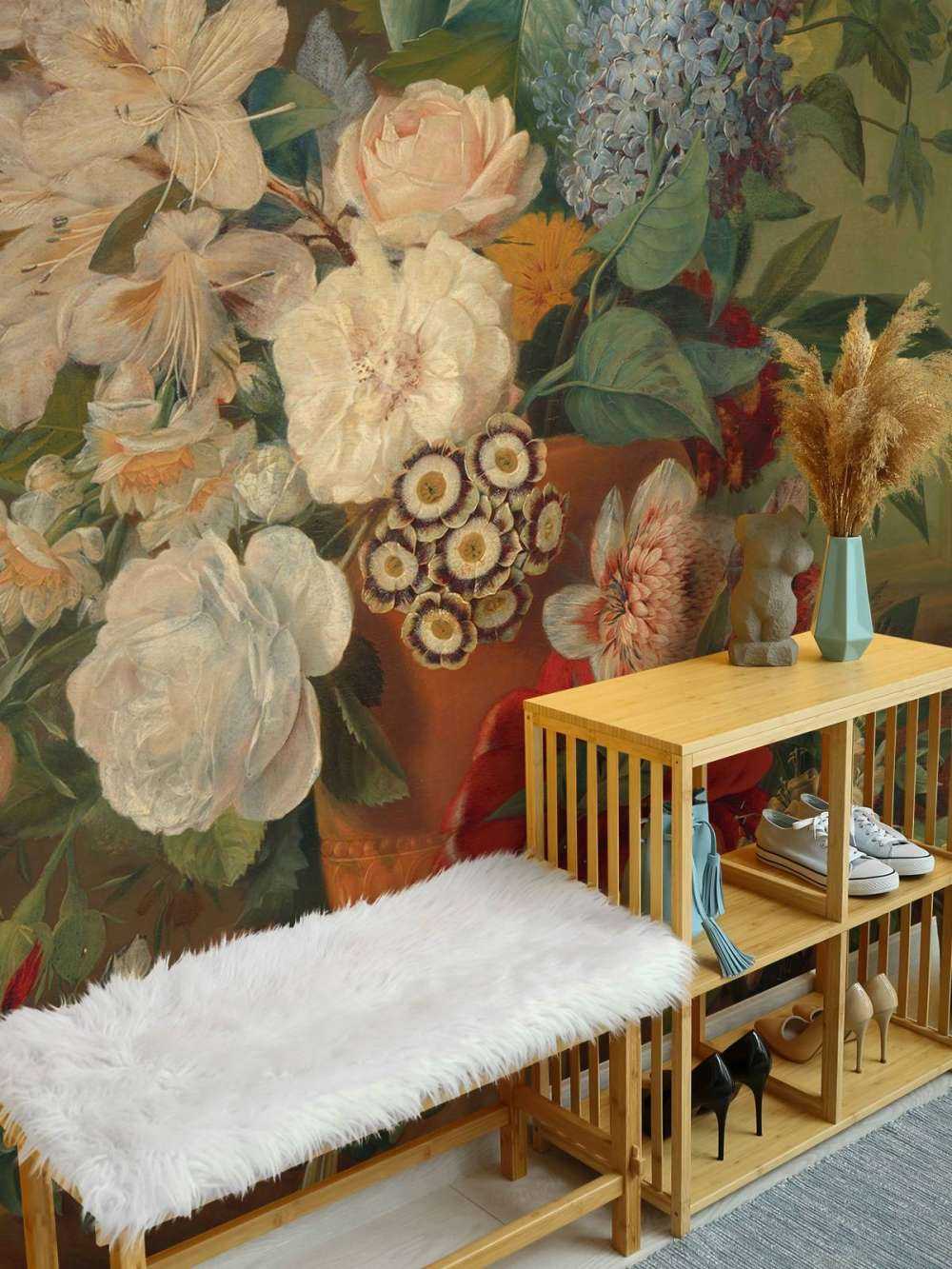 Flowers in a terracotta vase