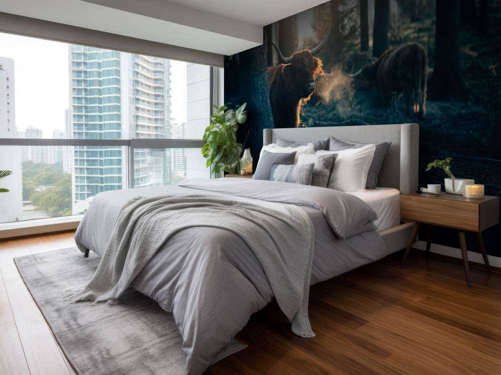 Scottish Highlander in morning light