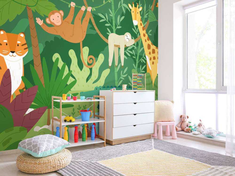 Happy jungle animals