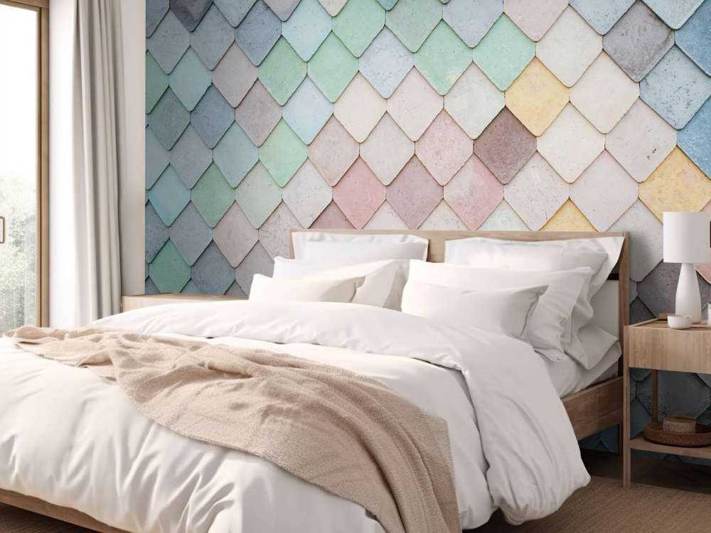 Pastel coloured tiles
