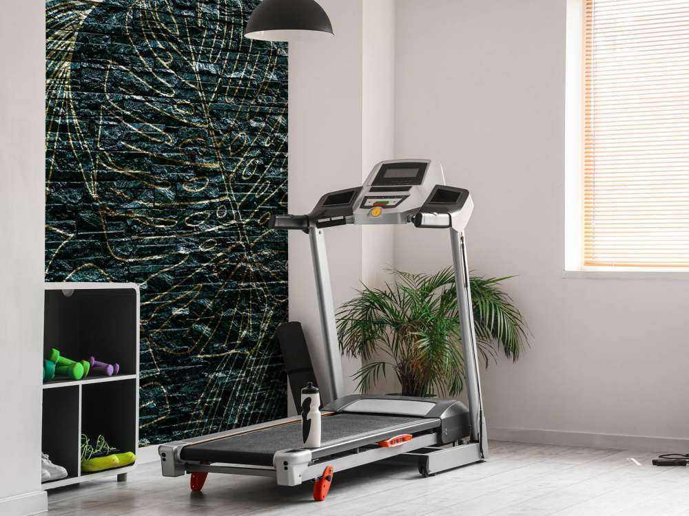 Wall drawing with leaves