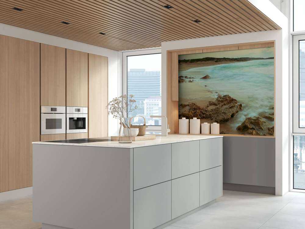 Quiet beach with rocks