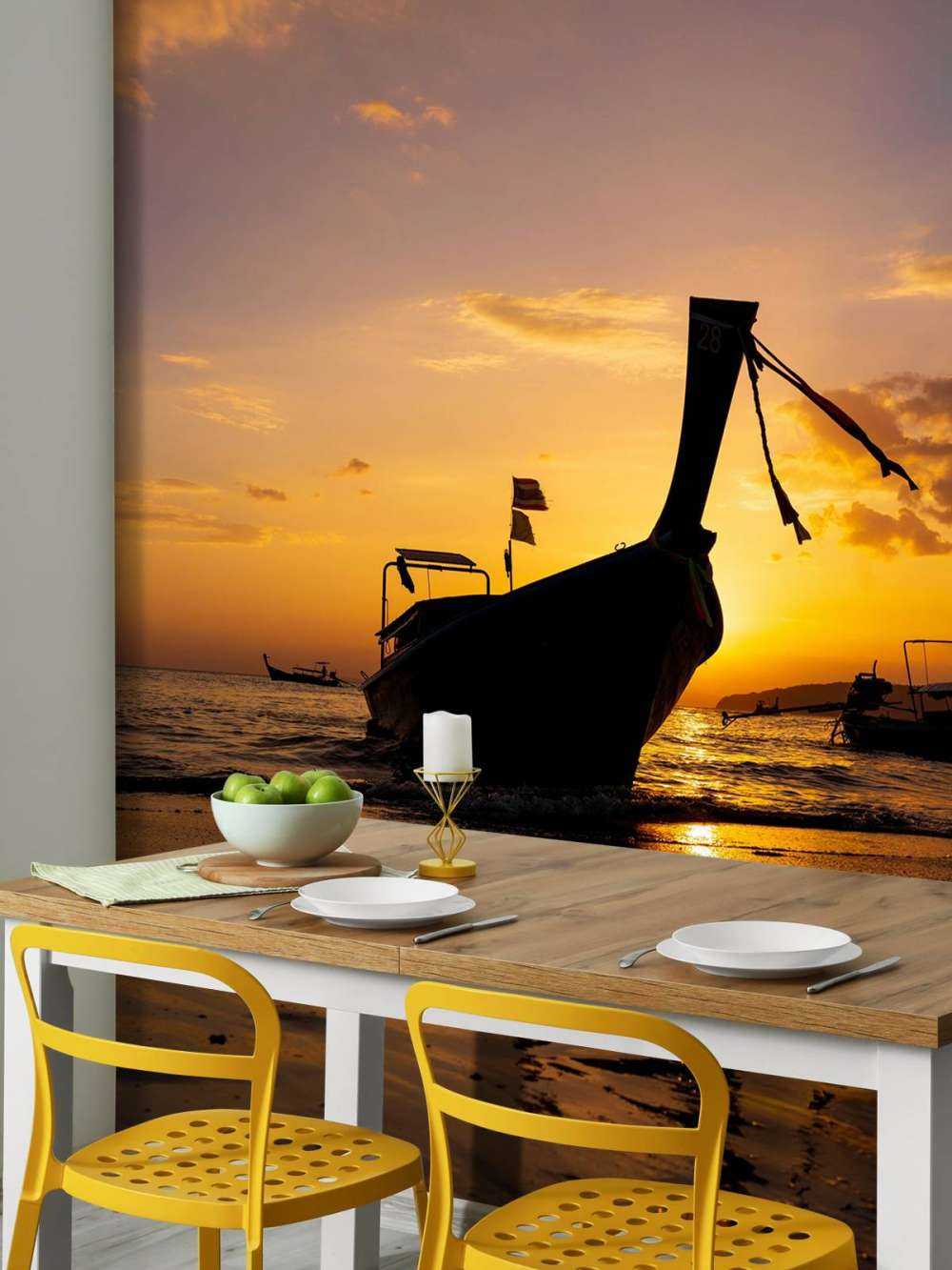 Traditional long tail boat