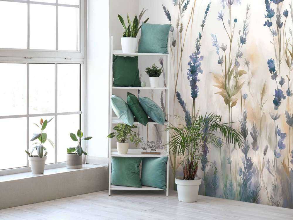 Lavender Glade Seamless Soft Blue