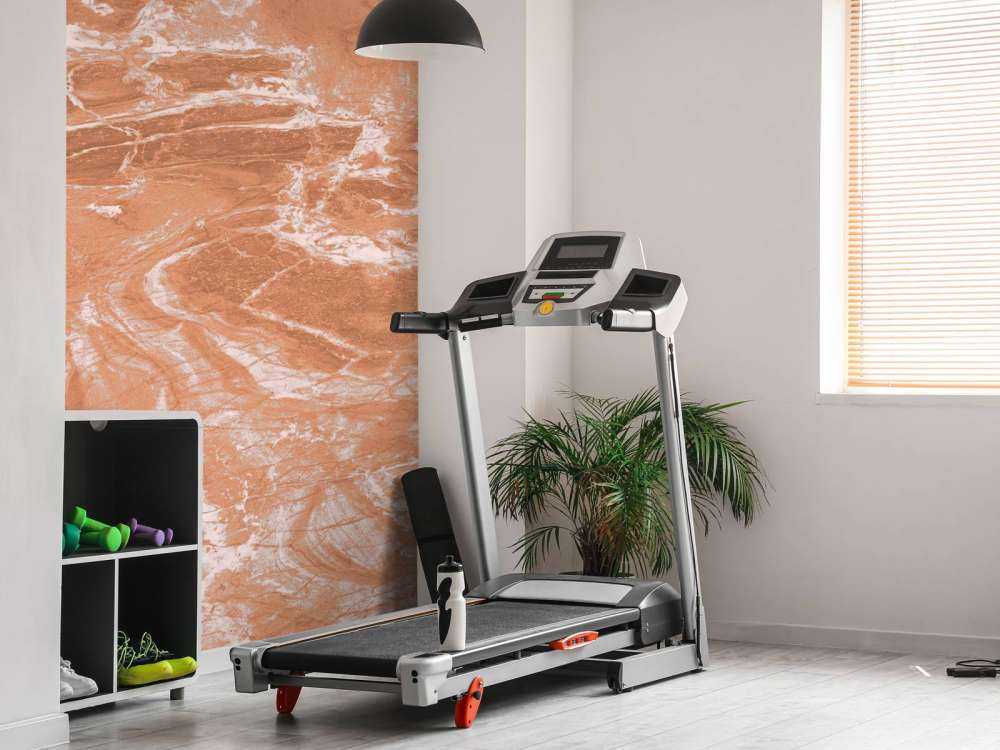 Terracotta marble with sweeping lines