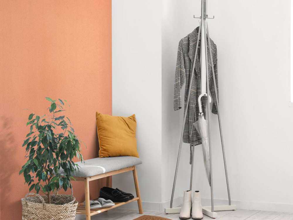 Concrete in terracotta colour