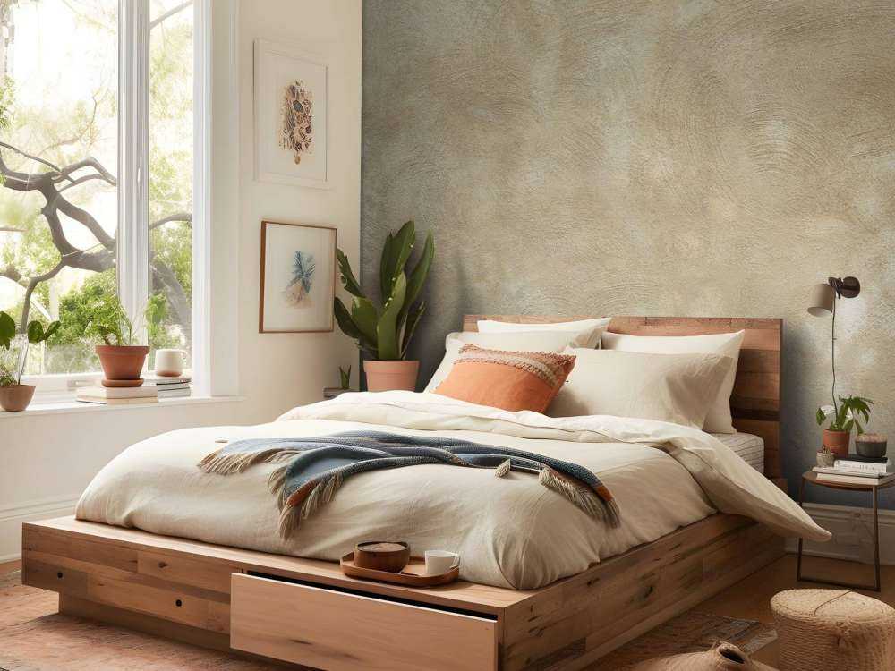 Wall with smudges and stripes