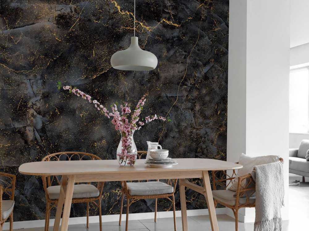 Golden marble structure