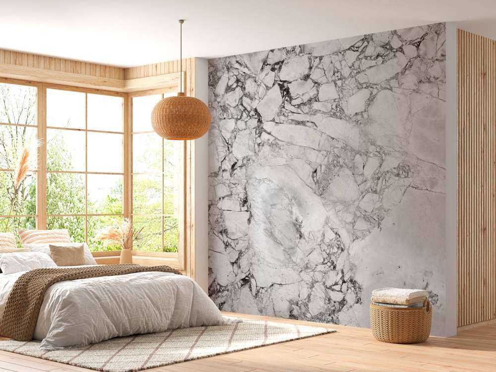 Black and white marble with coarse structure