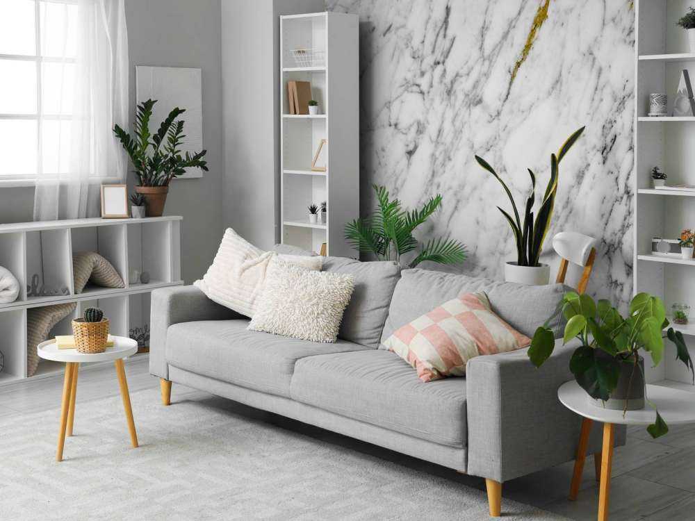 Marble with white and black