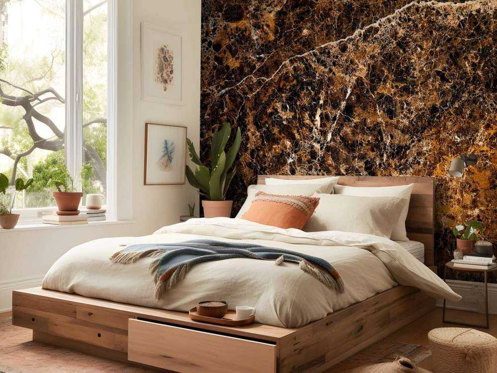 Copper-coloured marble