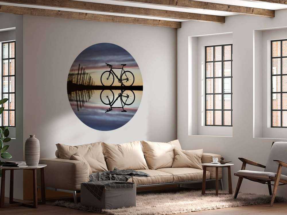 Racing bike at sunset