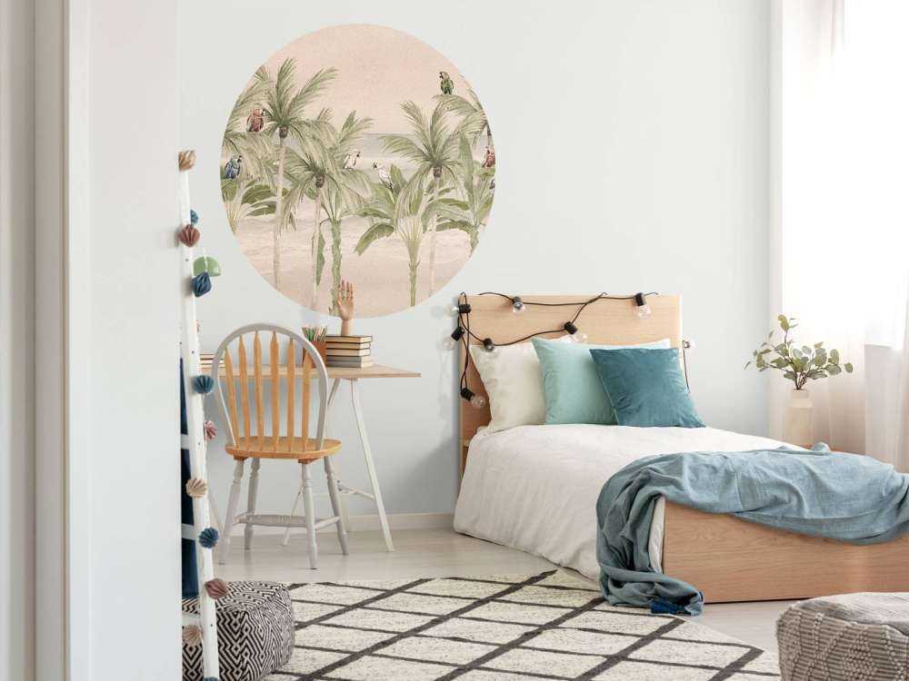 Parrots on the beach