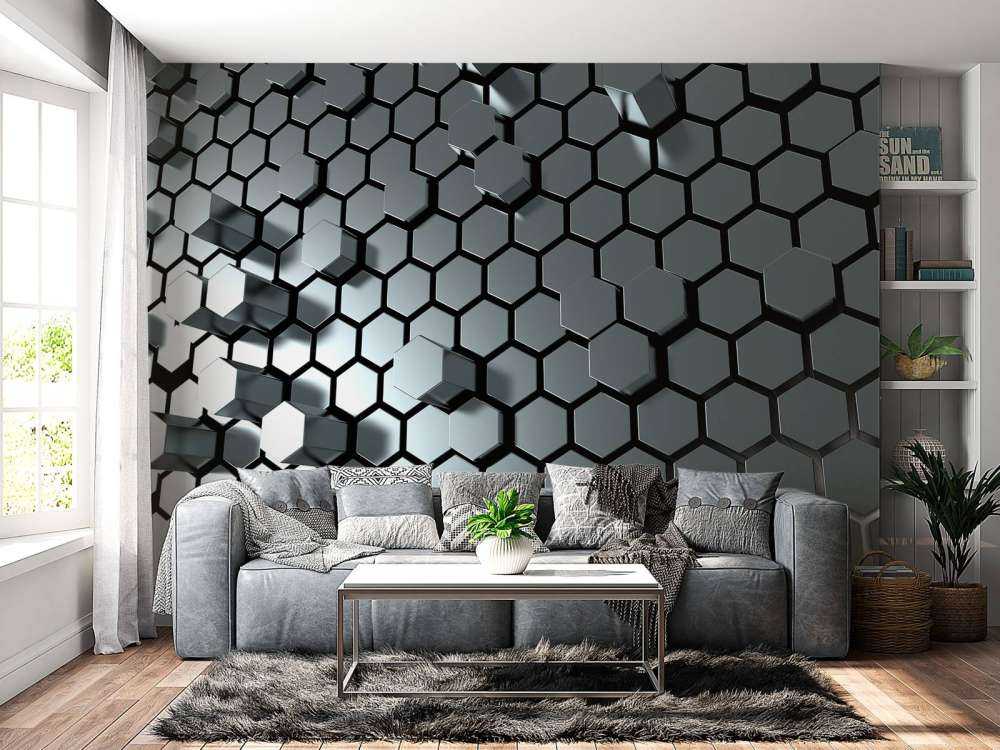 Hexagonal metal plate