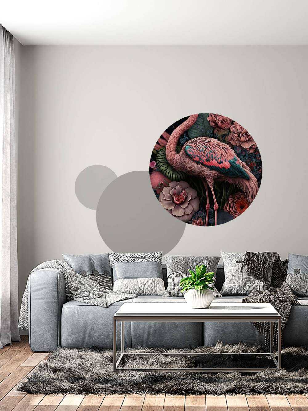 Flamingo Floral Splendor Night