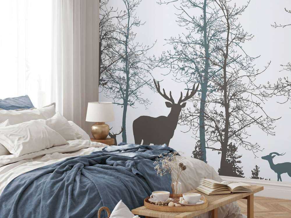 Winter Contour Forest Silence