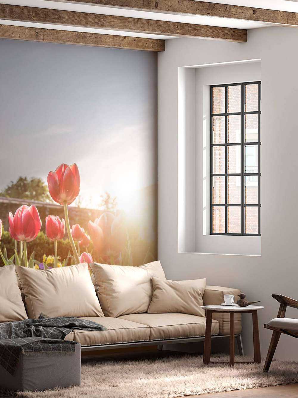 Flowers with sunlight