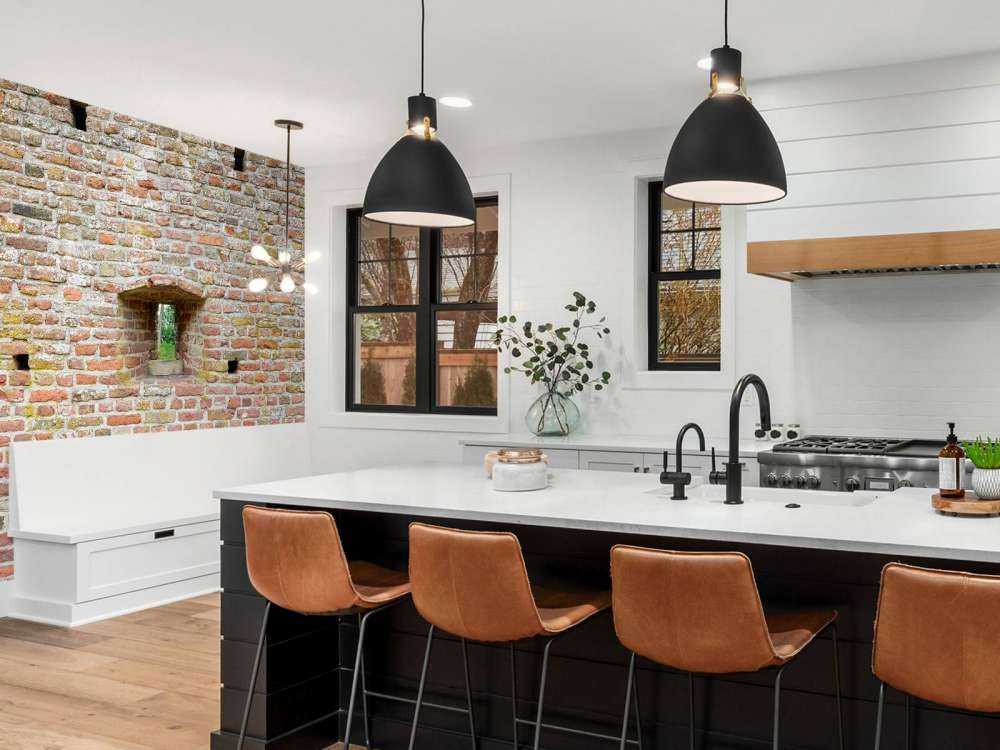 City wall with view through