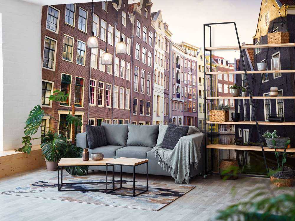 Amsterdam houses on the canal