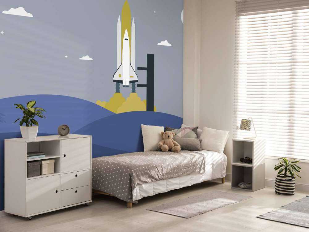 Rocket launch between the hills