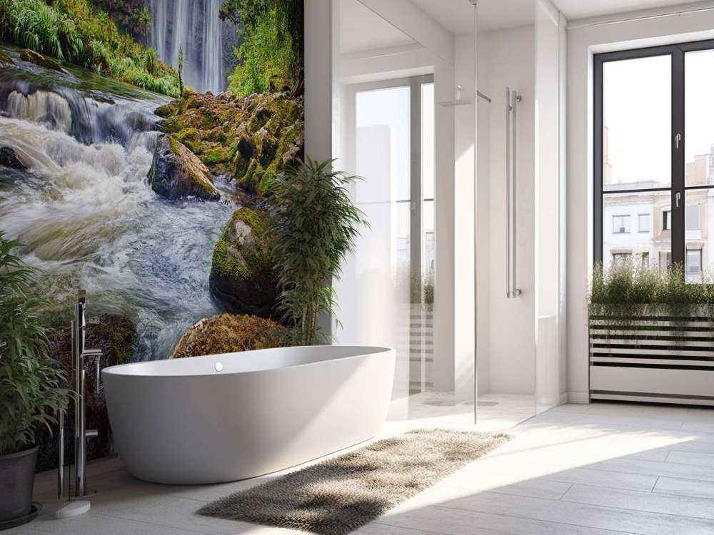 Waterfall with stones