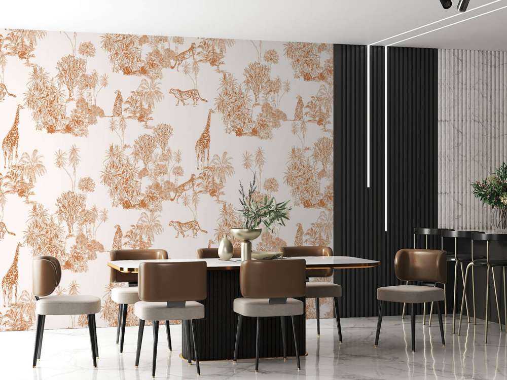 Cheetahs and giraffe