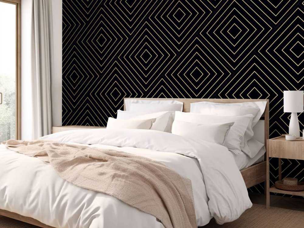 Chevron pattern, black