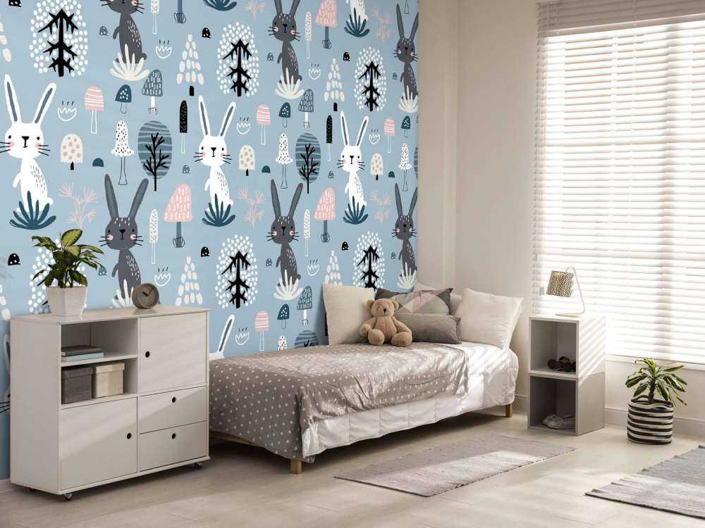 Blue rabbit pattern