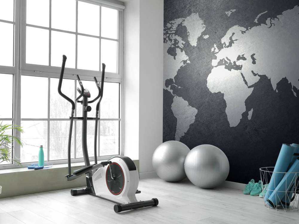 World map light grey