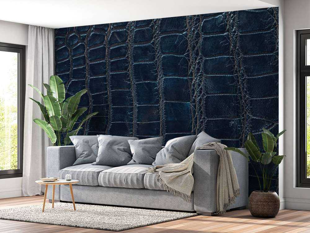 Shiny crocodile skin