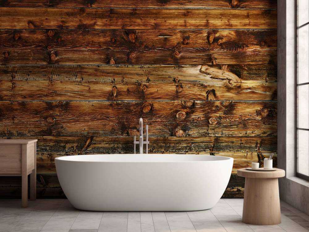 Flamed wood