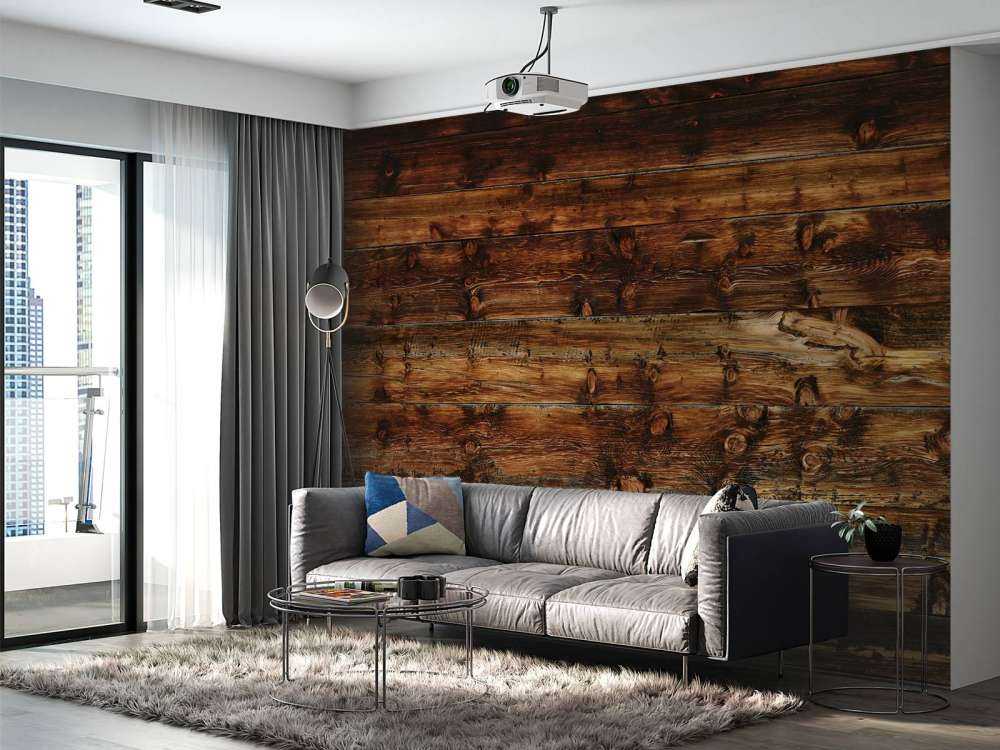 Flamed wood