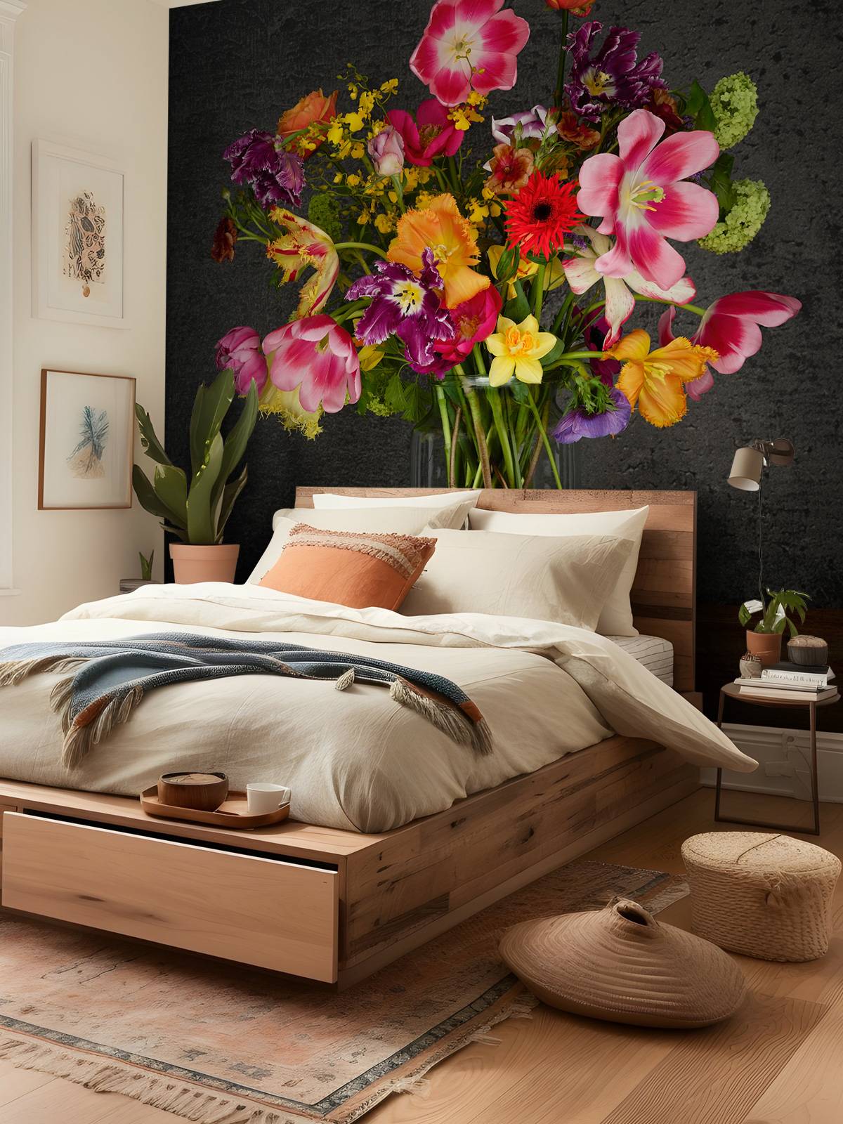 Colourful bouquet of flowers