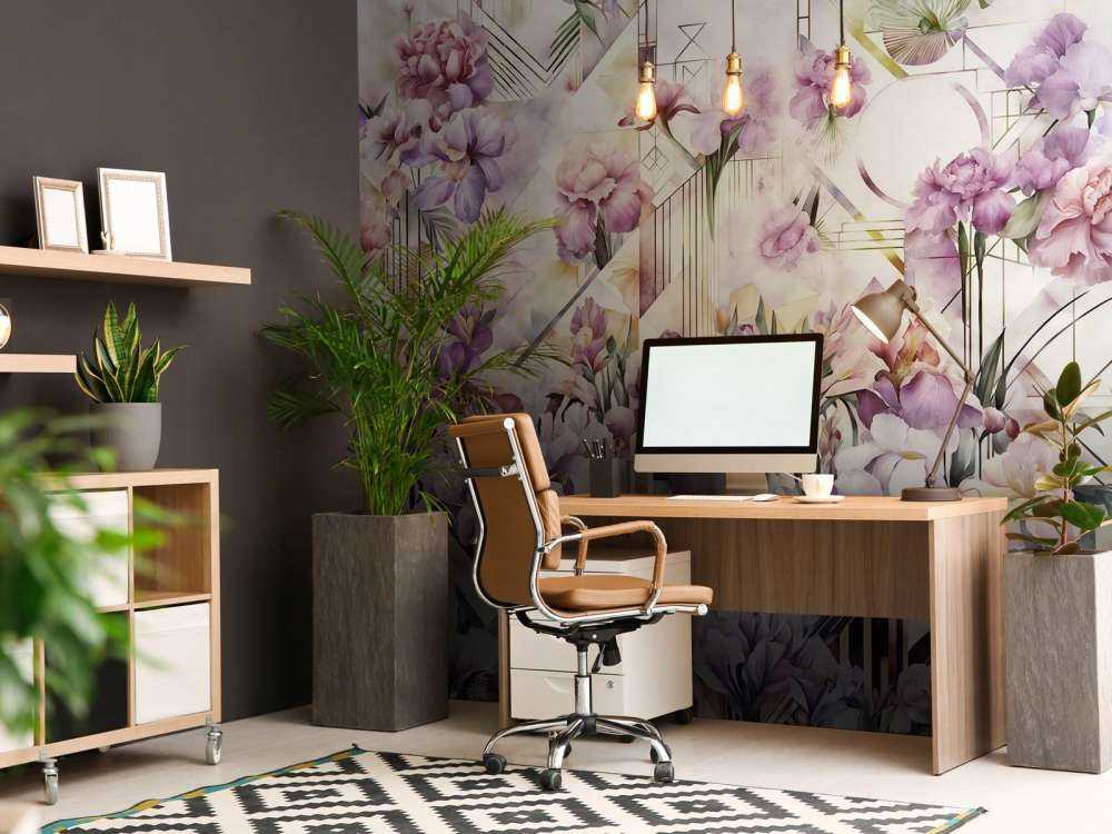 Huge Watercolor Irises Purple