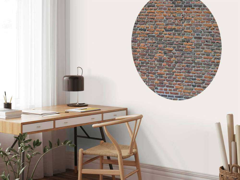 Restored old brick wall