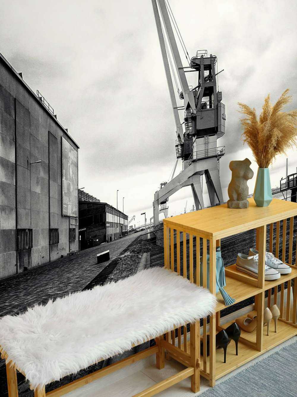 Harbour crane on the former RDM site Heijplaat Rotterdam 