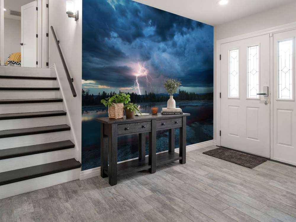 Lightning Above Turquoise Pool