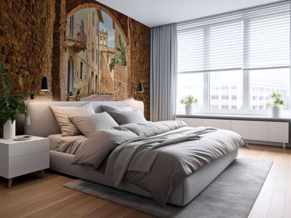 See-through street with arch