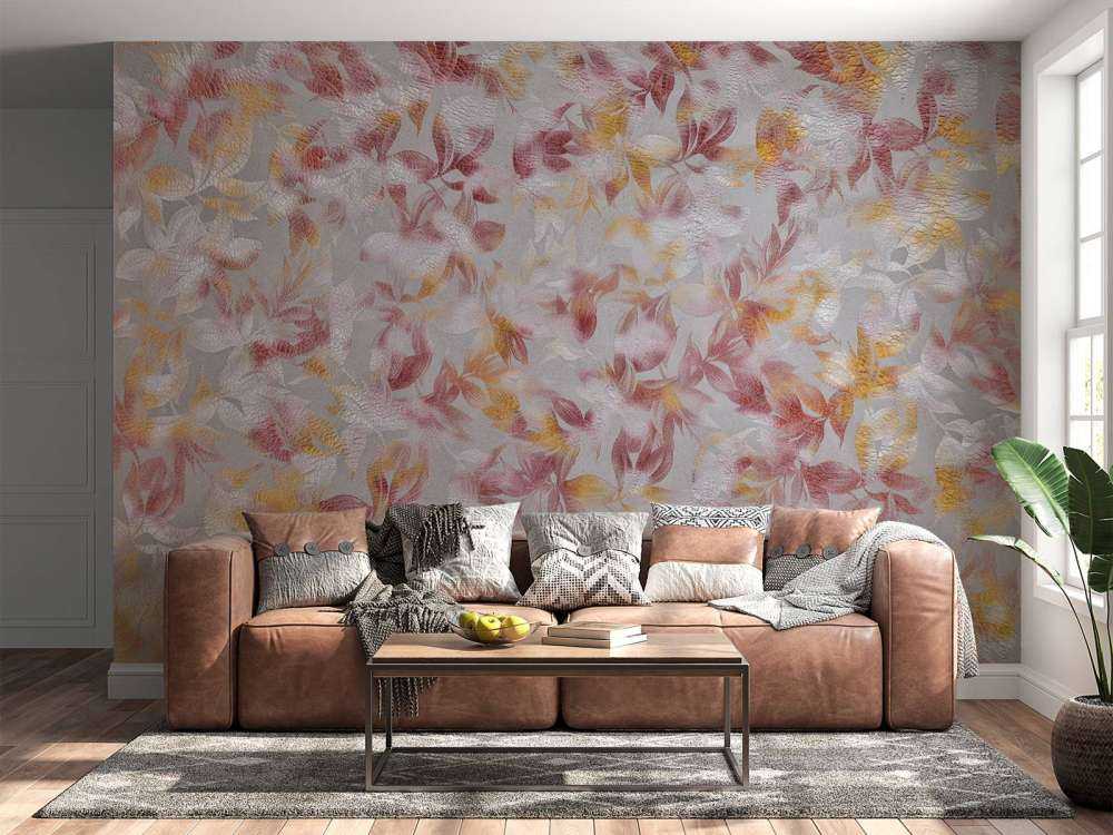 Flowers on grey background