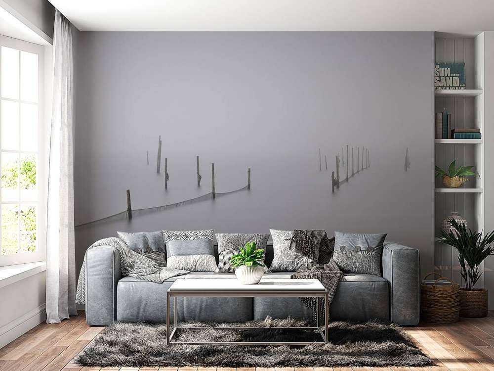 Fishing nets in the fog