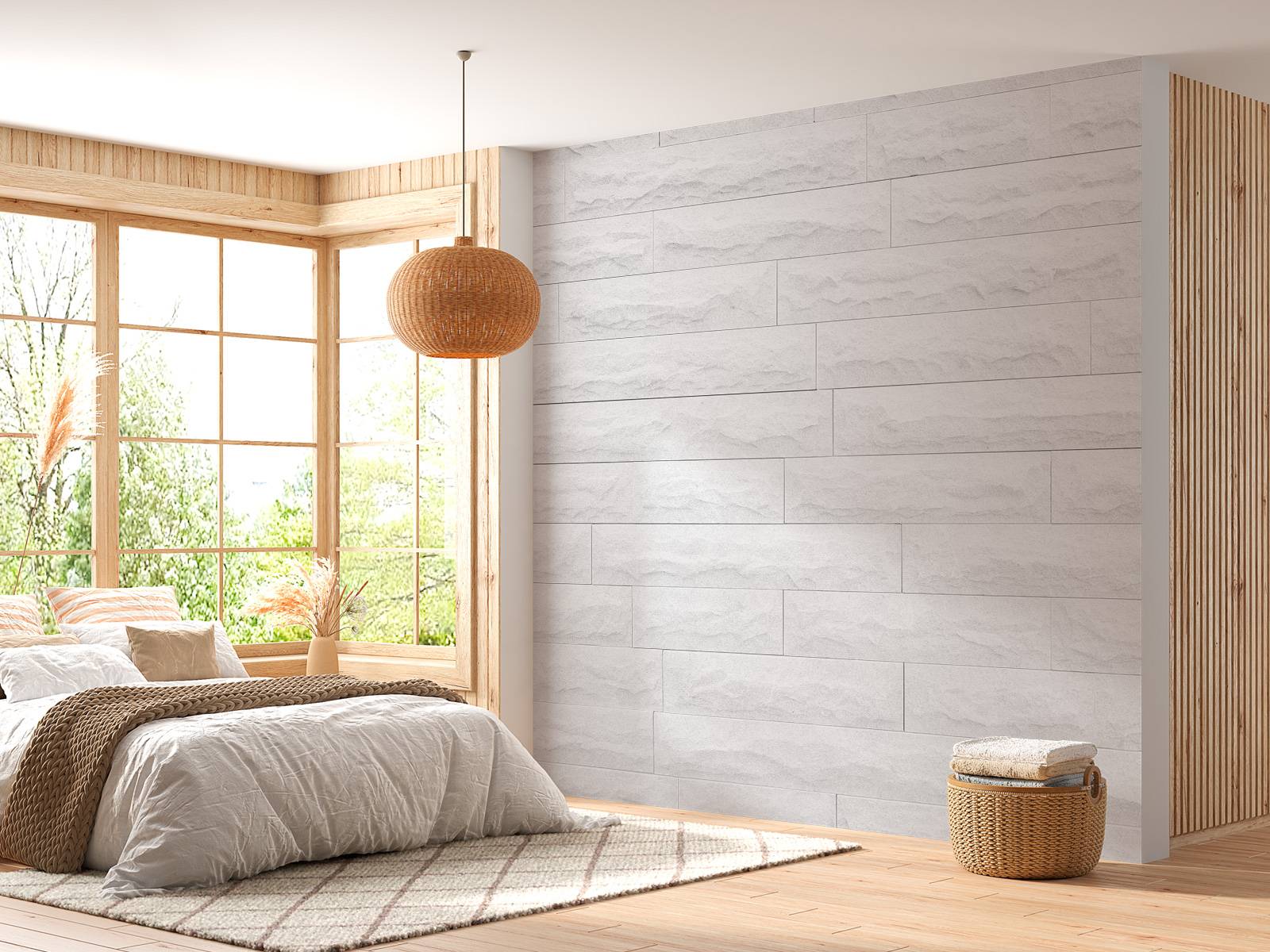 Modern white bricks