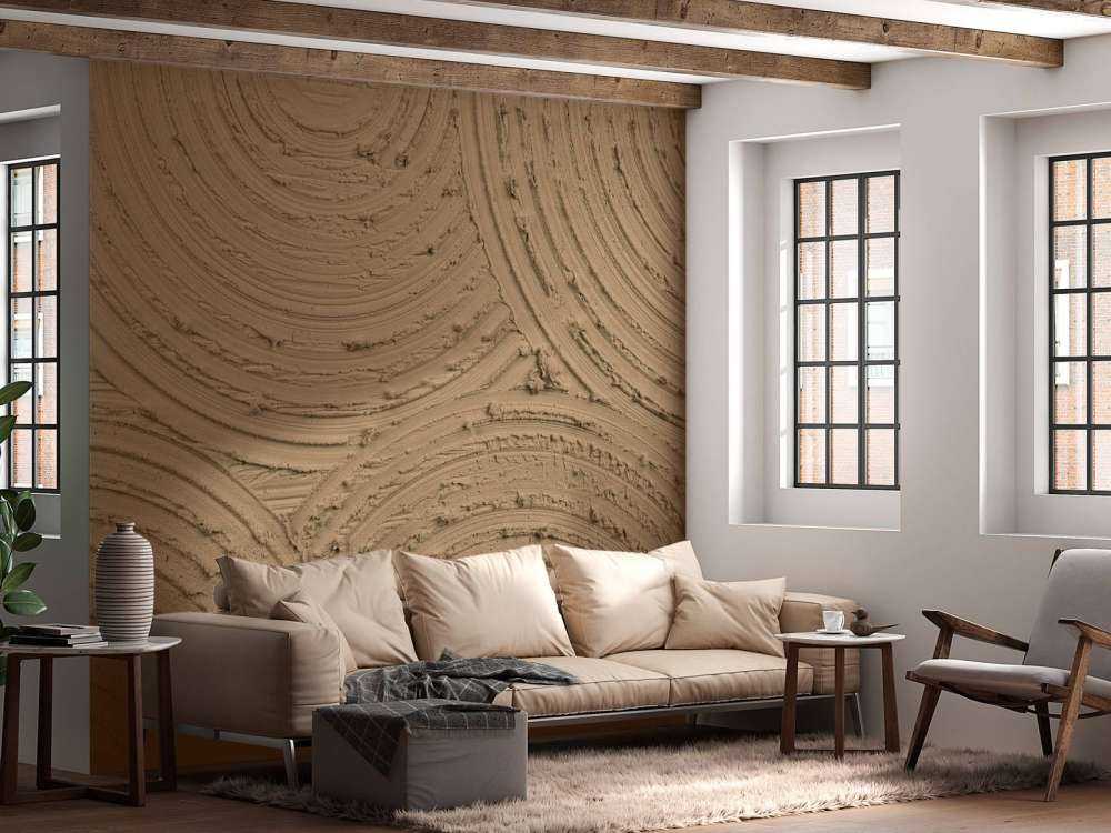 Zen circles coarse structure in gold brown