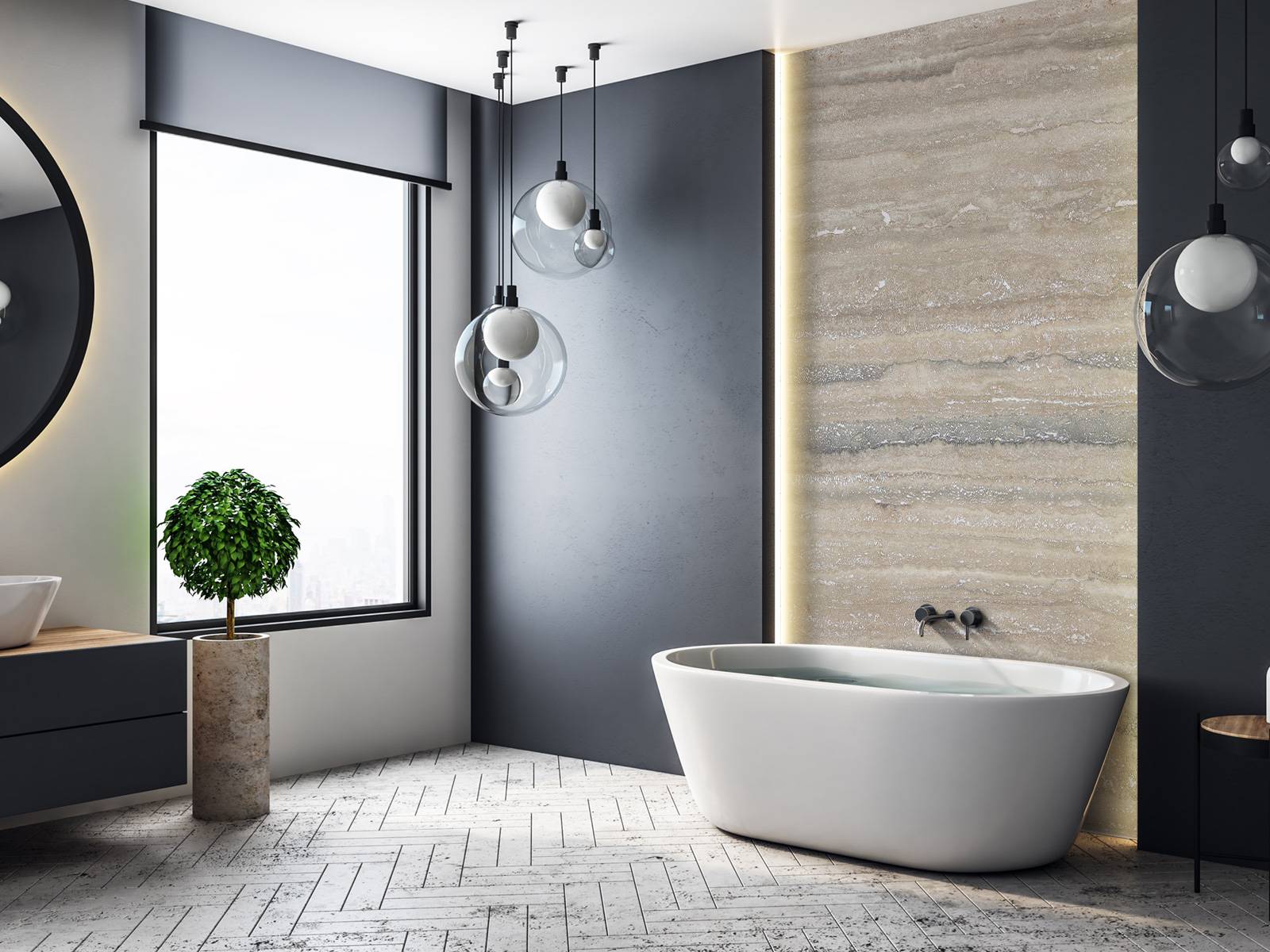 Taupe marble