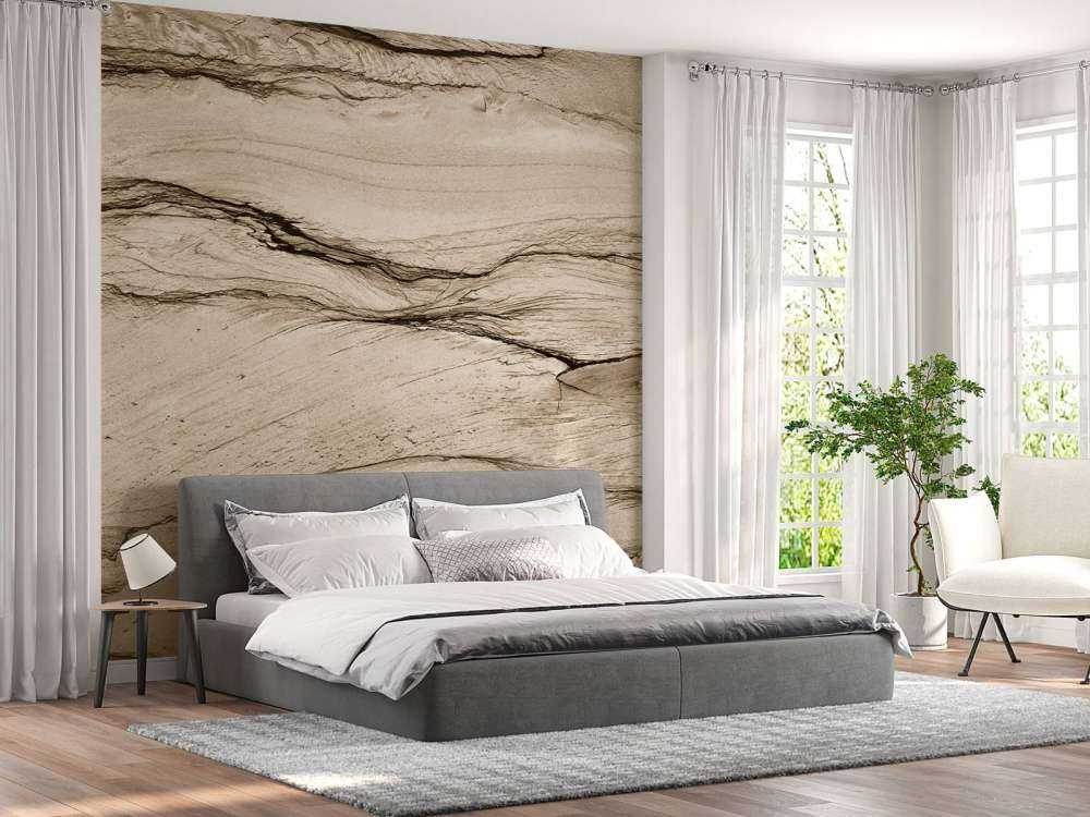 Wavy beige marble