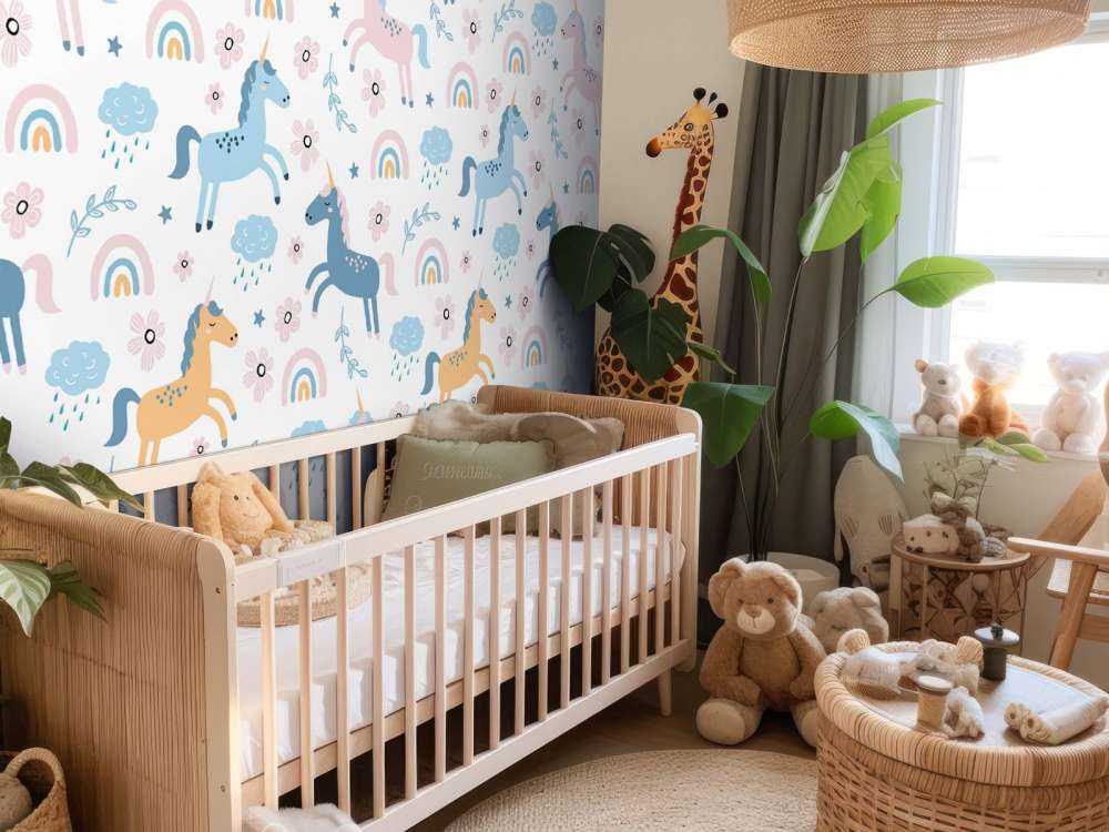 Unicorn with rainbow